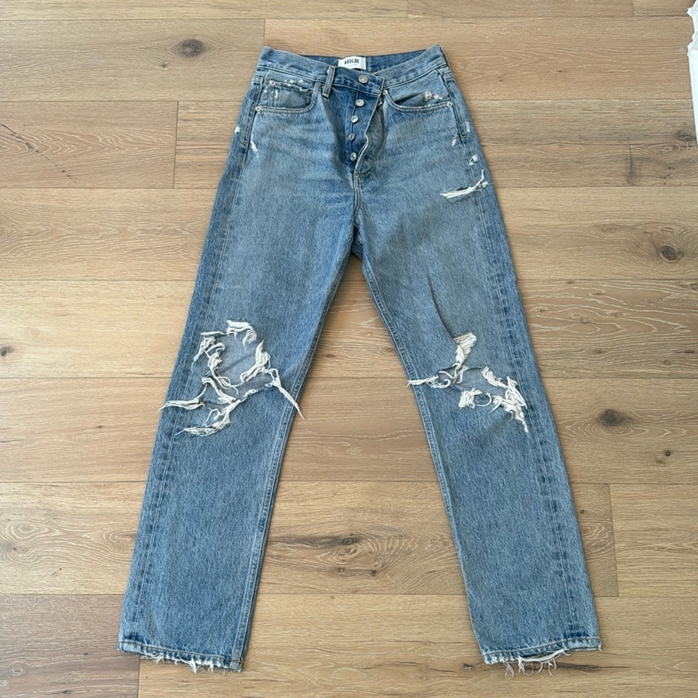 Agolde 90s Mid Rise Straight Fit Jeans Size 23 in Fall Out